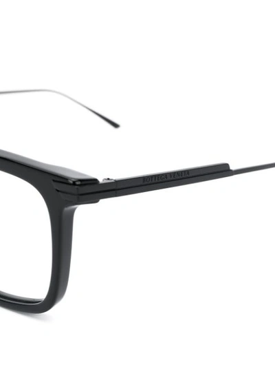 Shop Bottega Veneta Square Frame Glasses In Black