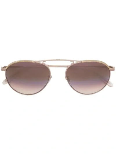 Shop Garrett Leight Innes Sunglasses In Metallic