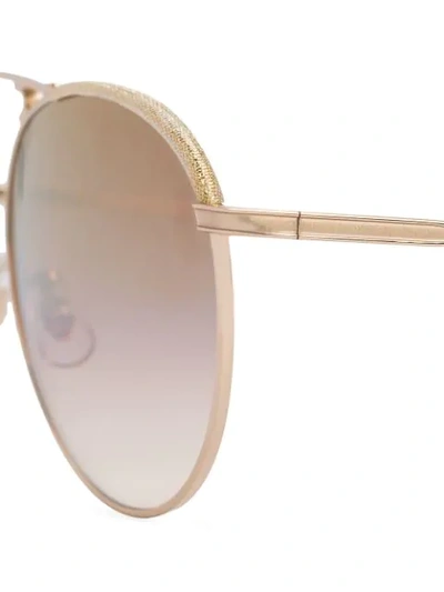 Shop Garrett Leight Innes Sunglasses In Metallic