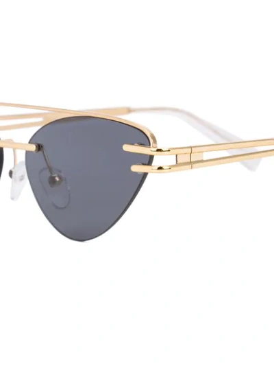 Shop Le Specs The Coupe Sunglasses In Gold