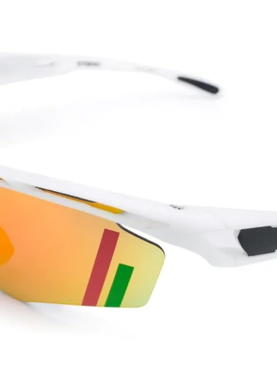 Shop Iceberg Logo Sport Sunglasses - White