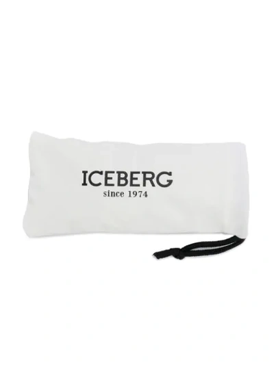 Shop Iceberg Logo Sport Sunglasses - White