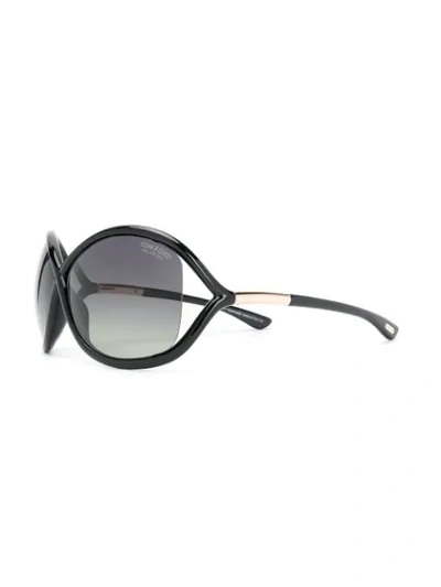 Shop Tom Ford Whitney Soft Round Sunglasses In Black