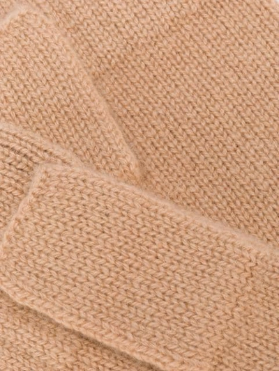 Shop N•peal Fingerless Cashmere Gloves In Neutrals