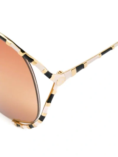 Shop Gucci Oversized Round-frame Sunglasses In Gold