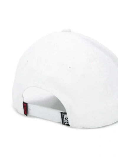 Shop Diesel Logo Baseball Cap In 100 White