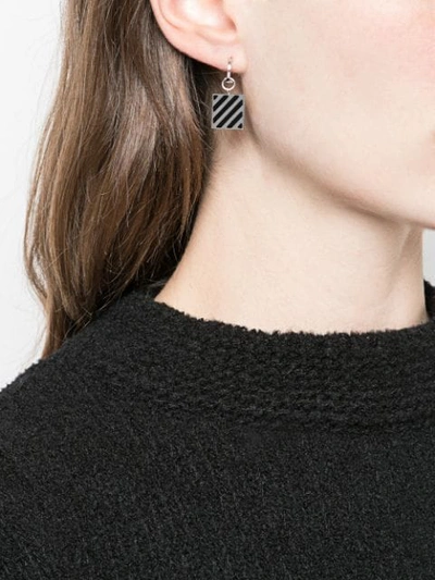 Shop Off-white Pendant Earring In Silver