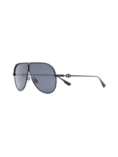 Shop Dior Camp Aviator-frame Sunglasses In Black