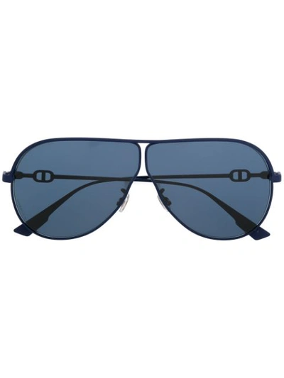 Shop Dior Camp Aviator-frame Sunglasses In Blue