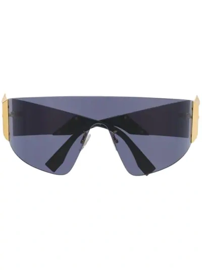 Shop Fendi Oversized Frame Sunglasses In Black