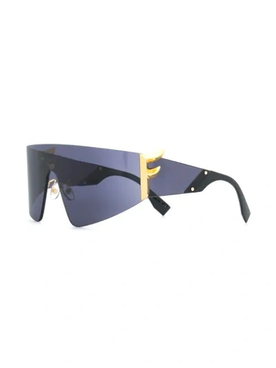 Shop Fendi Oversized Frame Sunglasses In Black