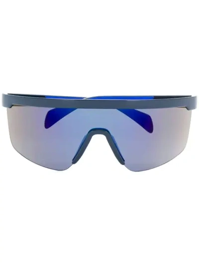 Shop Tommy Hilfiger Oversized Mask Sunglasses - Blue