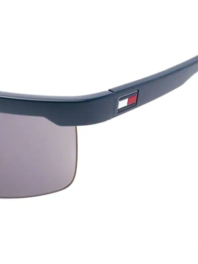 Shop Tommy Hilfiger Oversized Mask Sunglasses - Blue