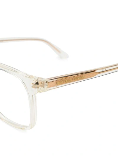 Shop Bottega Veneta Square Clear-frame Glasses In Neutrals