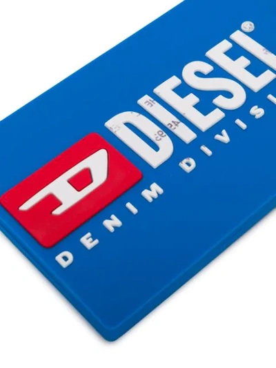 Shop Diesel Logo Luggage Tag In Blue