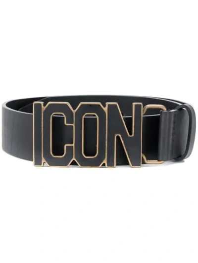 Shop Dsquared2 Teen Icon Belt In Black