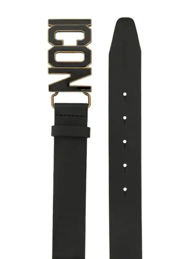 Shop Dsquared2 Teen Icon Belt In Black