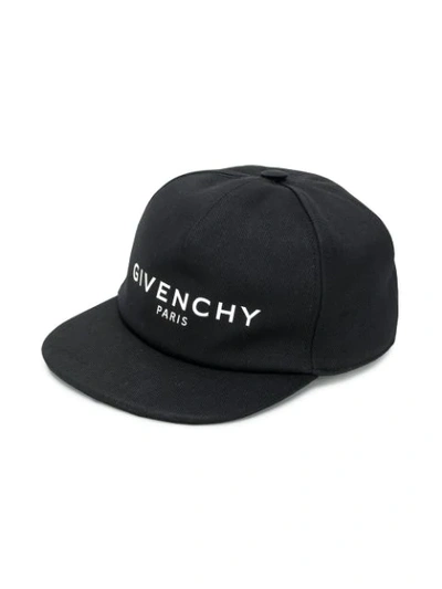 Shop Givenchy Logo Embroidered Cap In Black