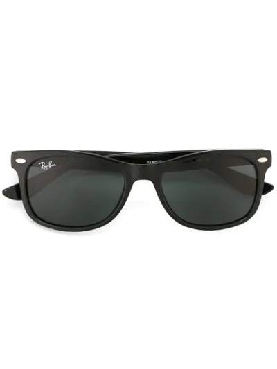 Shop Ray-ban Junior Wayfarer Sunglasses In Black