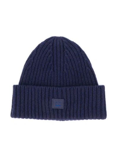 Shop Acne Studios Mini Pansy N Face Hat In Blue