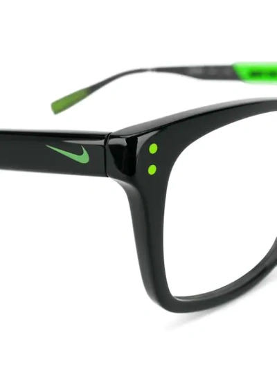 Shop Nike Rectangle Frame Glasses In Black