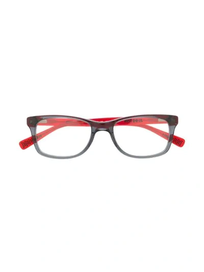 Shop Nike Rectangle Frame Glasses In Red