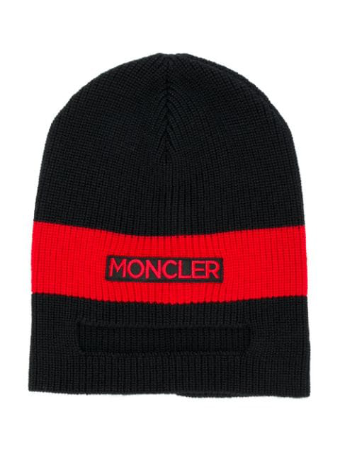 moncler striped beanie