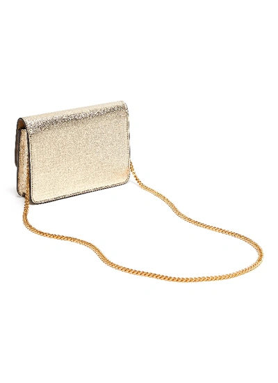 Shop Oscar De La Renta 'o' Chain Leather Wallet In Metallic