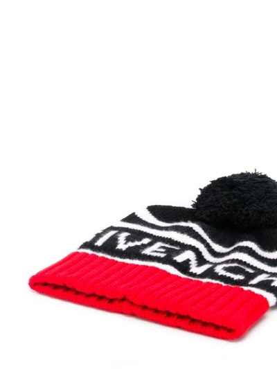 Shop Givenchy Logo Knit Beanie In Red
