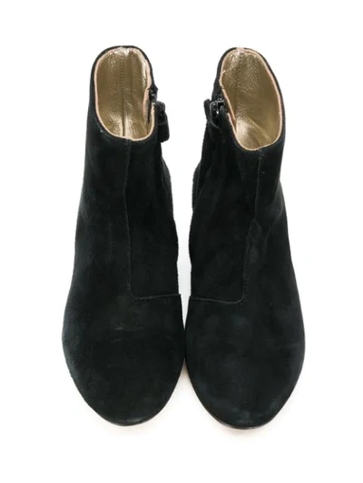 Shop Gallucci Block Heel Ankle Boots In Black