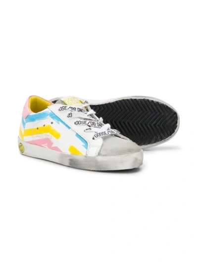 Shop Golden Goose Logo Laces Sneakers In White