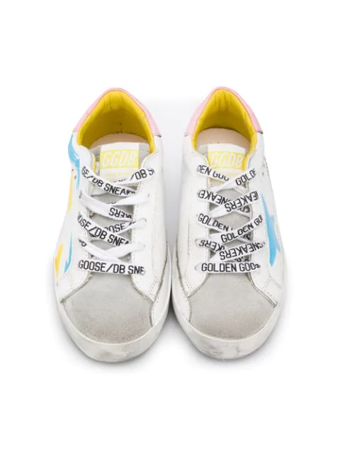 Golden Goose Kids' Logo Laces Sneakers In White | ModeSens