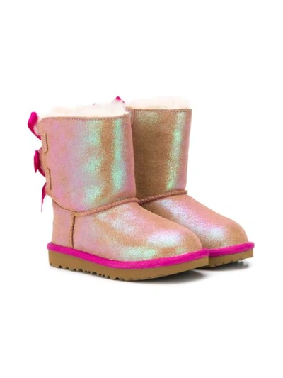 Shop Ugg Bailey Short Iridescent Boots In Neutrals