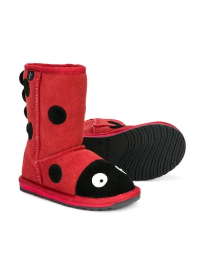 Emu Ladybug Boots In Red