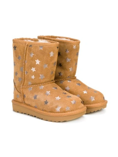 Shop Ugg Star Print  Boots In Brown