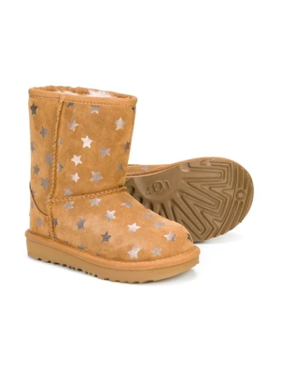Ugg Kids' Classic Mini Ii Star Boot In Brown