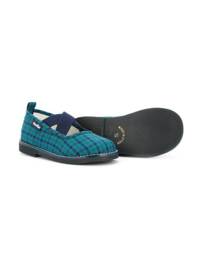 Shop Familiar Tartan Ballerinas In Blue