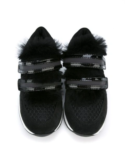 Shop Dolce & Gabbana Round Toe Sneakers In Black