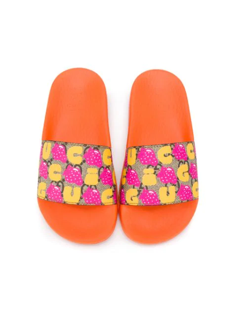 gucci strawberry slides size 7