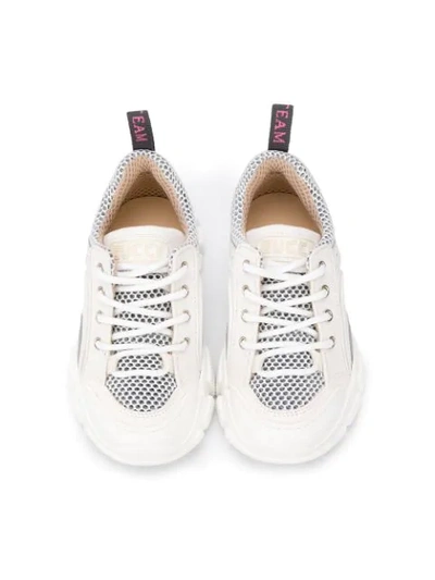 Shop Gucci Lace Up Sneakers In White
