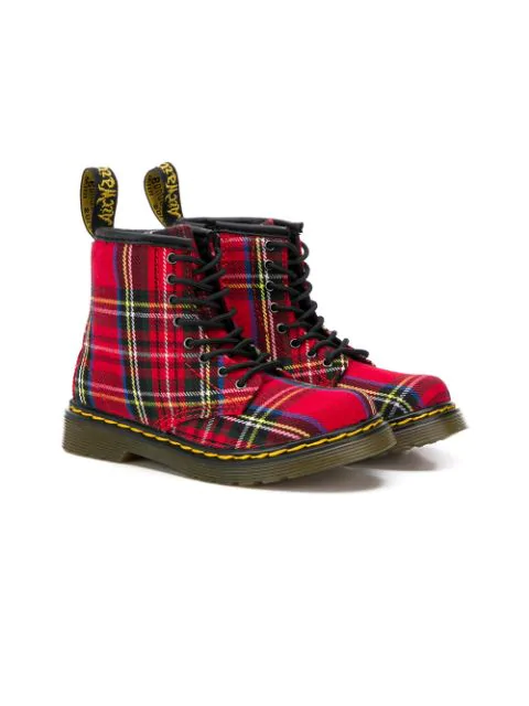 dr martens tartan boots