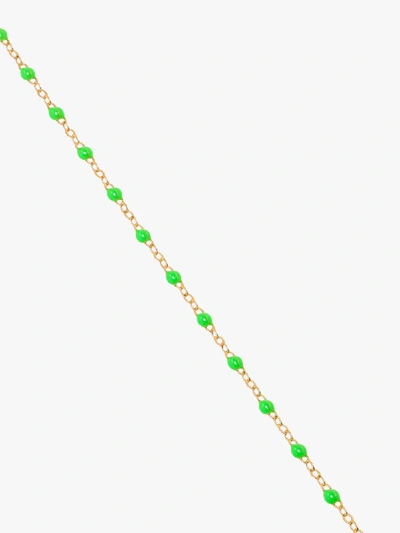 Gigi Clozeau 18k Yellow Gold And Green Beaded Necklace In 36 Green