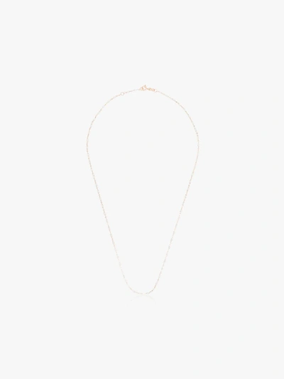 Shop Gigi Clozeau 18k Rose Gold White Beaded Necklace In 50 White