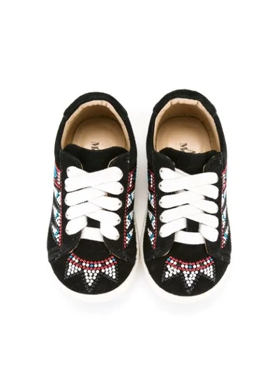 Shop Andrea Montelpare Embellished Sneakers In Black