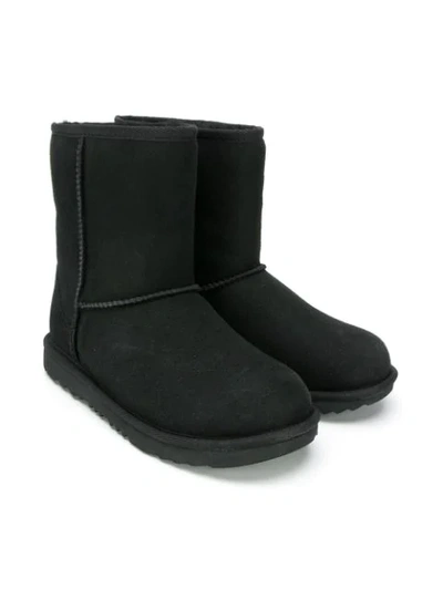 Ugg Fur Lined Boots In Black