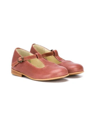 Shop Pèpè Mary Jane Flatsr In Brown