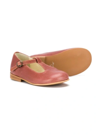 Shop Pèpè Mary Jane Flatsr In Brown