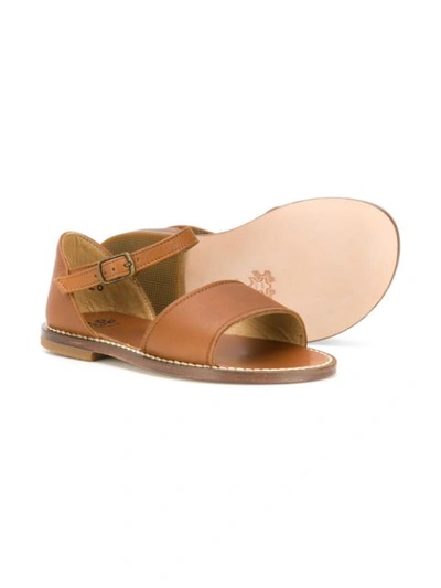 Shop Pèpè Open Toe Sandals In Brown