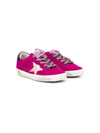 Shop Golden Goose Superstar Sneakers In Purple