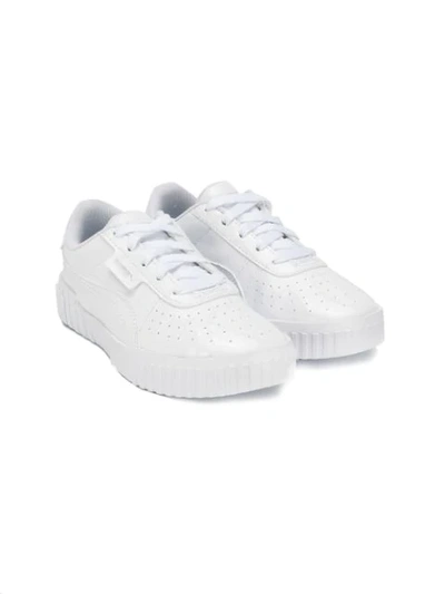 Shop Puma Lace Up Sneakers In White